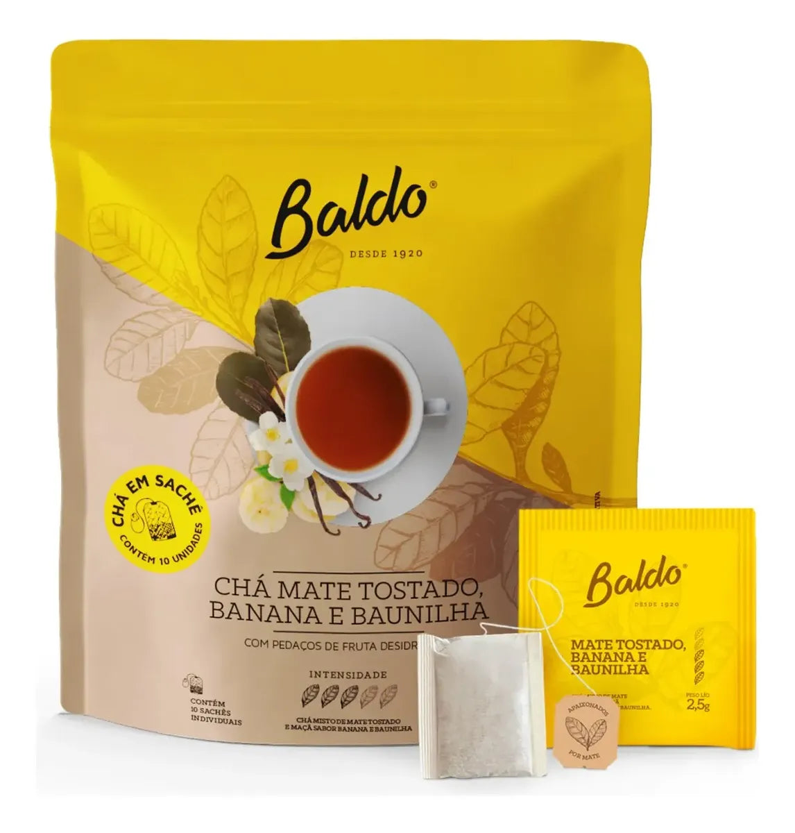 Chá Preto Mate Banana Baunilha