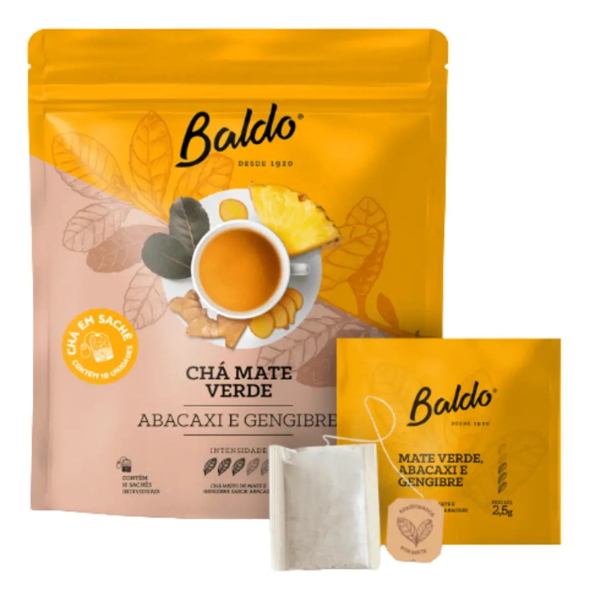 Chá Mate Abacaxi Gengibre