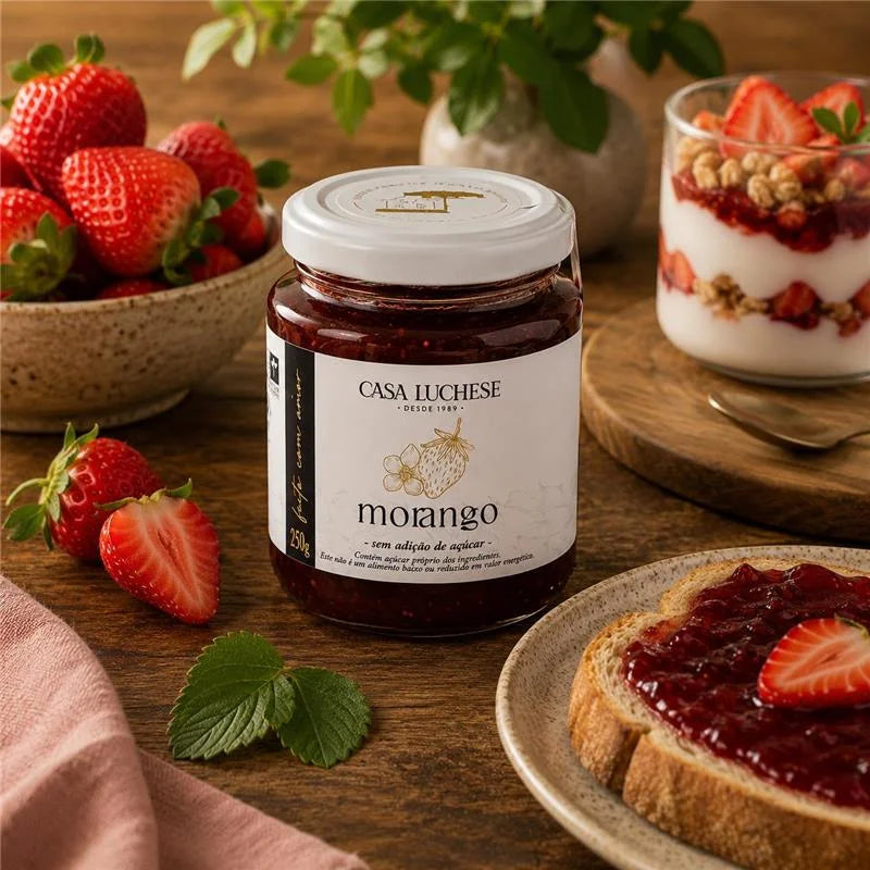 DOCE DE MORANGO SEM ADIÇÃO DE AÇUCAR