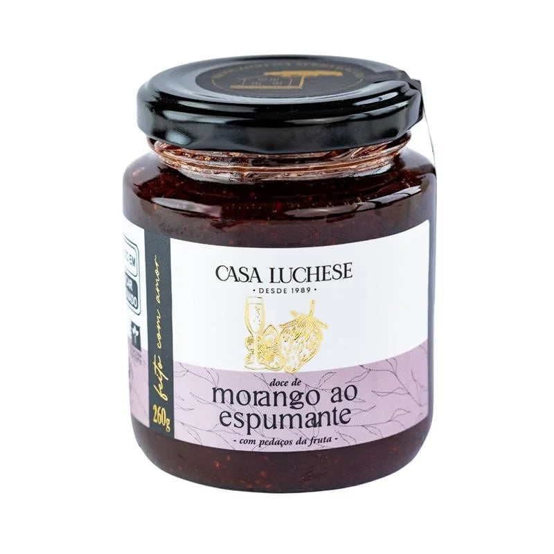 DOCE DE MORANGO COM ESPUMANTE