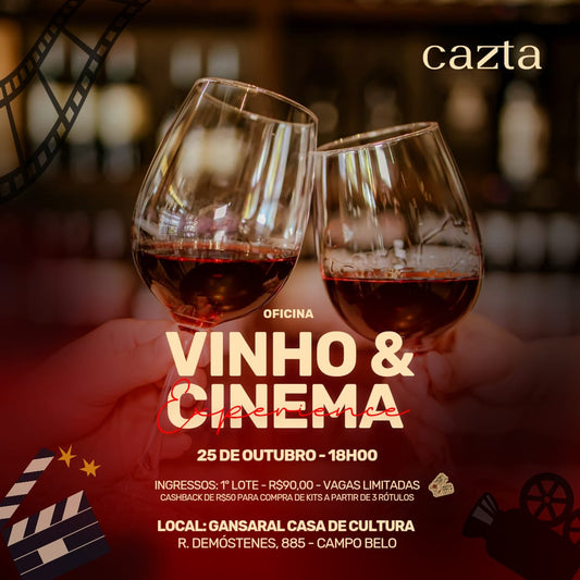 🎬🍷 OFICINA: OS VINHOS NO CINEMA | CAZTA 🍷🎬 Lote 1