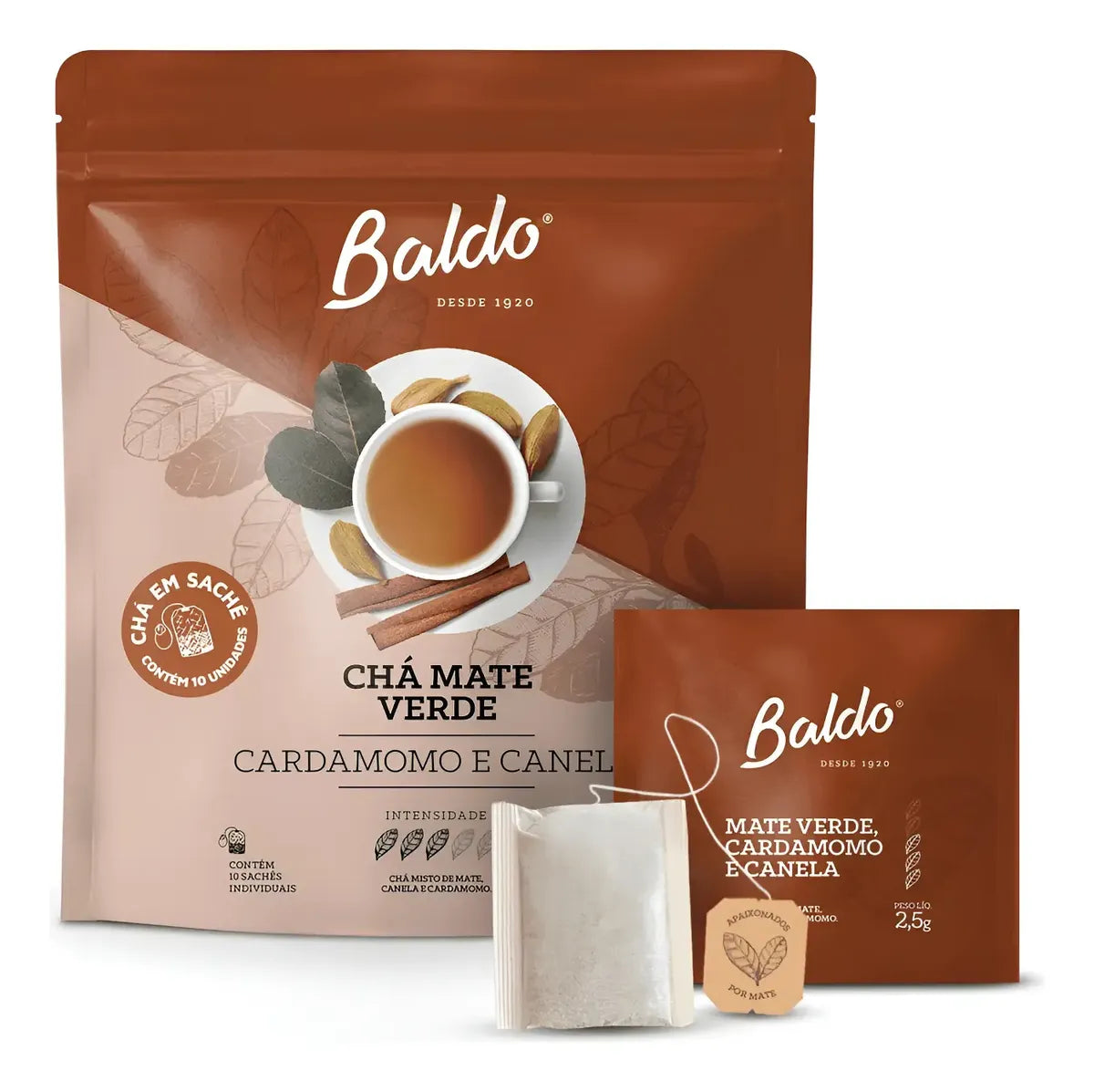 Chá Mate Verde Cardamomo e Canela