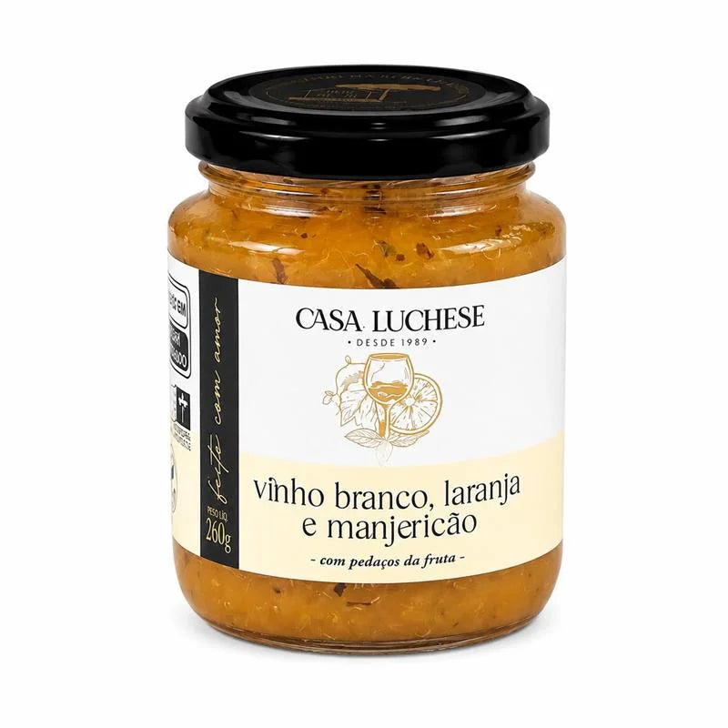 DOCE DE VINHO BRANCO, LARANJA E MANJERICÃO PREMIUM